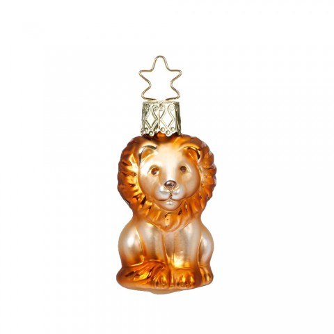 NEW - Inge Glas Glass Ornament - Mini Lion